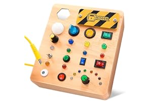 HappyGoLucky Jouet Enfant — Busy Board Montessori Jouet Educatif Jeu D'éveil — Cadeau Enfant 1 à 3 Ans