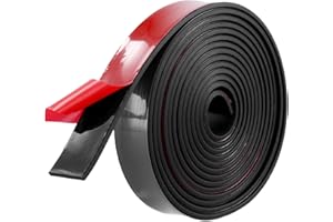 QWORK® 3 Meter Bande de Caoutchouc Adhésive 25mm x 3mm - Rouleau Caoutchouc Néoprène pour Joints, Sols, Isolation, Bricolage