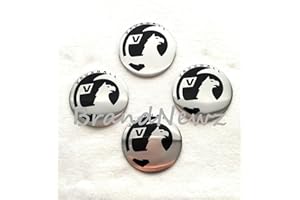 COMBINED BRAND NAME VAUXHALL CHROME EMBLEM WHEEL CENTER CAP STICKER LOGO BADGE WHEEL TRIM - 55MM DOME - SET OF 4