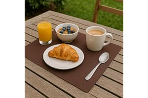 TERRYSHOP74 40 pezzi tovagliette in tnt misura 30x40 grammatura 60gr colorate per colazione pranzo tavola imbandita 2 rotoli da 20 pezzi (40, Marrone)