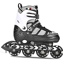 Nattork Pattini Inline Regolabili Per Bambini E Adulti, Con 8 Ruote Luminose, Per Principianti Dai 4 Ai 16 Anni - 4