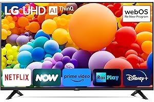 LG UHD 50'', Serie UT73 2024, Smart TV 4K, 50UT73006LA, Processore α5 Gen7, 20W, 3 HDMI, HDR10 Pro, Filmmaker Mode, Game Optimizer, Alexa, Wi-Fi, webOS 24, Sports Portal