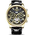 TEINTOP Ibv Men's Automatic Self Wind Wrist Watch Mechanical with Leather Band