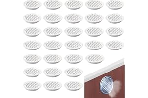 HSUPEZ Kratki wentylacyjne, okrągłe kratki wentylacyjne, 35 mm, białe, ze stali nierdzewnej, otwory wentylacyjne, kratka wentylacyjna do szafek na buty, szafy, regały na książki, szafy na ubrania, szafy na