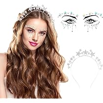 Cerchietto Per Capelli Con Stelle Argentate E Strass