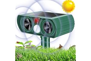 Titifeya Cat Repellent for Garden Solar Powered Cat Scarer Fox Deterrent Ultrasonic Animal Repeller Waterproof Upgraded Motion Activated Sensor for Dogs Birds Farm etc