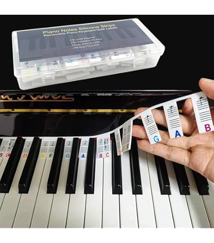 Guide Silicone Per Tastiera Pianoforte - 88 Tasti Rimovibili, Per Principianti - Foto 2