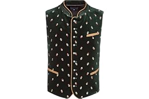 Stockerpoint Herren Trachtenweste Calzado I Größen 44-64 I Traditionelle & hochwertige Weste mit verstellbarem Riegel I Perfekt für Trachten & Festlichkeiten