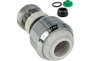 tecuro Wasserfix köksdusch, omställningsdusch, svängbar, metallfog för effektiv vattenförbrukning kompatibel med M22 x 1 IG/M
