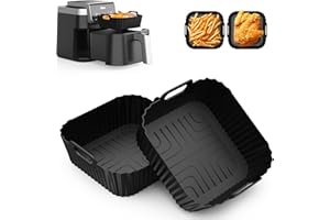ANKWAY 2 szt. Ninja frytkownica na gorące powietrze akcesoria do Max Pro 6,2 l AF180EU Philips HD9270, 21 cm silikonowe wkładki Moule do 6,2 l AF180DE 4,7 l AF140EU Air Fryer