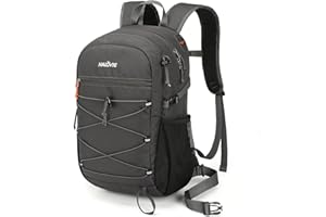 HALOVIE Mochila de senderismo, mochila pequeña de 20 l, mochila ligera con ventilación en la espalda, mochila de viaje para senderismo al aire libre, correa ajustable