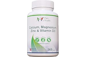 A TO Z PURE HEALTH Calcium, Magnesium, Zinc & Vitamin D Supplement | Premium Multi-Vitamin Supplement | 365 Easy to Swallow Tablets (1 Year Supply) | Multimineral with Calcium Immune Booster |Osteo Supplements