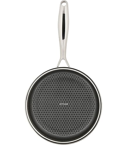 Sitram 715065 Triply - Sartén De Acero Inoxidable (28 Cm, Revestimiento De Nido De Abeja Antiadherente, Antiarañazos, Sin PFOA, Para Todo Tipo De Fuegos, Incluida Inducción