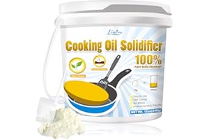 LIMINO Poudre de solidification d'huile de cuisson - 340g poudre de solidification d'huile pour solidifier les huiles usagées, nettoyer les taches d'huile de cuisine et traiter jusqu'à 8.5L d'huile