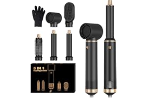‎MOGAWAVE Haarstyler 5 in 1, 1000w Hairstyler Airstyler Haarstyling Geräte, Rundbürstenföhn Ionen Air Lockenstab, für Haar Volumen,Trocknen,Glätten, Keine Hitzeschäden Hair Dryer Brush Set