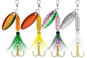 THKFISH Spinner Baits Fishing Spinners Spinnerbait Trout Lures Fishing Lures for Bass Trout Crappie 1/8oz 1/7oz 1/5oz