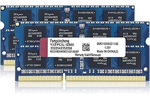 Yongxinsheng 16GB Kit (2x8GB) DDR3L / DDR3 Ram 1600 MHz PC3L-12800S Sodimm 204 Pin CL11 Non-ecc Unbuffered 1.35V / 1.5V 2Rx8 Dual Rank Portatile Memoria per Apple Mac Laptop Notebook Computer