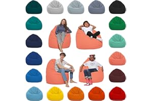 HomeIdeal - Sitzsack XXL Bodenkissen für Erwachsene & Kinder - Geeignet für Gaming oder Entspannen - Indoor wie Outdoor da er Wasserfest ist - mit EPS Perlen, Farbe:Sunflower, Größe:XXXL