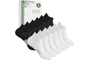 Blu Ninfee Bambusowe skarpety treningowe damskie 3-5/6-8, damskie skarpety do biegania do kostek, oddychające krótkie skarpety sportowe, prezenty dla kobiet, dziewcząt, lato, 6 par