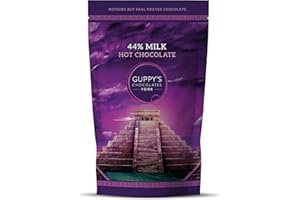 Guppy's Chocolates York | Hot Chocolate Flakes | Luxury 44% Milk Hot Chocolate | Real Grated Drinking Chocolate | 245 grams Resealable Pouch Equal To 7 Sachets (Milk Chocolate)