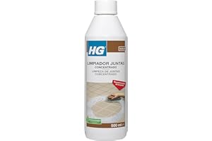 HG Limpiador de Juntas Concentrado para Paredes y Suelos, Elimina las Manchas Amarillas y Marrones de los Azulejos de Cocinas y Baños - 500ml