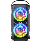 Bluetooth hoparl&ouml;r, W-KING 80W taşınabilir kablosuz hoparl&ouml;r kutusu m&uuml;zik kutusu, g&uuml;&ccedil;l&uuml; bas, g&uuml;&ccedil;l&uuml; 105db ses, karışık renkli 