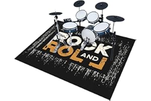 EYKWKB Professional Drum Rug Mat Soundproof Mat | Non-Slip Drum Carpet | Black, Area Rug, 120 x 70 cm