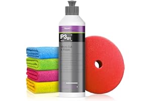 SHINY FREAKS Koch Chemie Micro Cut & Finish P3.01 Smalto lucido (250ml) Set di lucidatura per auto - Lucidatura a microsabbiatura con cera di carnauba - Rimuove i graffi sottili e sigilla la vernice | 6-pez
