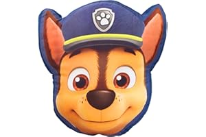 Paw Patrol Chase Head Shaped Super Soft Deluxe Pillow Cushion 40cm 16"