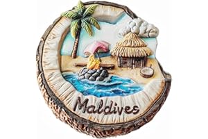 MOIILVCLA Malediwy magnes na lodówkę turystyka pamiątka turystyczna dekoracja na lodówkę 3D naklejka magnetyczna rzemiosło