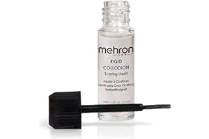 ‎MEHRON Mehron Make-up Rigid Collodion mit Pinsel | Narbenflüssigkeit | Narbenflüssigkeit | Flüssiges Narben-Make-up | SFX Narben-Make-up für Film 4 ml