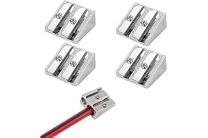 SDKZBFC Pencil Sharpeners, 4PCS Metal Pencil Sharpener,Double Holes Handheld Sharpener for School, Office & Home