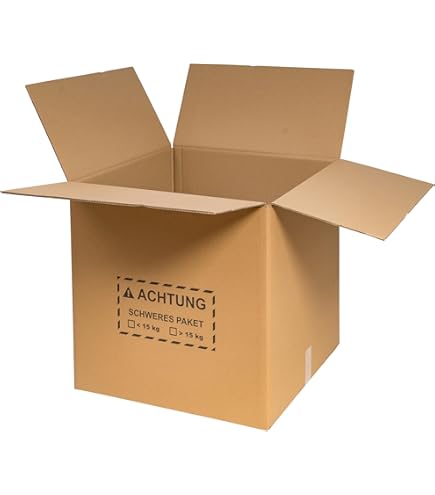 Scatole Cartone Avana 25x25x25cm Scatoloni Imballaggio Spedizioni Cartoni Trasloco Scatoli In Cartone Ondulato Leggere Solide E Resistenti - Set Da 20 - Made In Italy - Foto 2