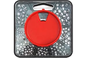 OMCGG 179PCS Split Shot Fishing Weights, 7 Way Dispenser Fishing Split Shot Split Carp Fishing Weights Soft Metal Alloy Fishing Sinkers Dispenser Weights Tackle for Carp Coarse Angling