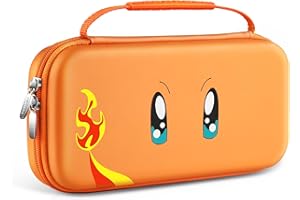 ivoler Tasche Kompatibel mit Nintendo Switch 2 Modell ( 2025 ), Portable Protective Hard Shell Tragetasche Hülle mit Speicherplatz für 12 Spiele, und anderes Zubehör Orange