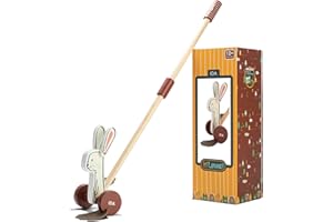 HEJ LØNNE IDA Schiebefigur Holz - Kinder Schiebespielzeug - Lauflernspielzeug zur Förderung der Motorik - Schiebetiere ab 1 Jahr - Kinder Spielzeug - Laufspielzeug