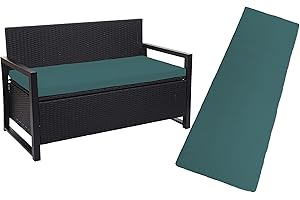 A ATH COLLECTION 100% Waterproof 2 3 4 Seater Indoor & Outdoor Bench Cushion Seat Pads for Lawn & Garden, Patio, Office, Coffee Shop with Removable cover (4 Seater 170cm x 51cm x 5cm, Burgundy, Green)