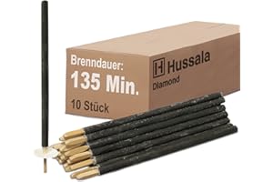 Hussala Diamond Fiaccole di Cera Durata accensione : 135 min [10 Pezzi]