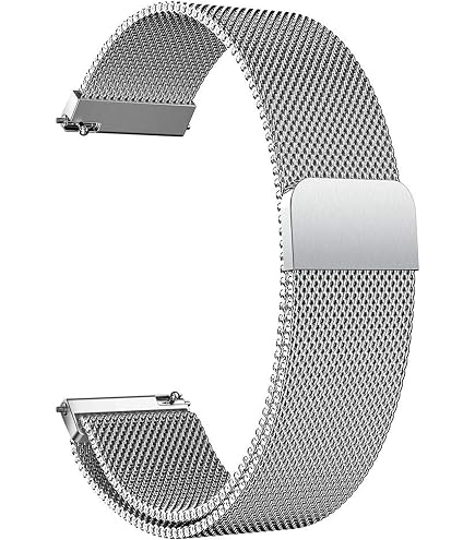 Aliwisdom Universal Ersatz-Armband 18/20/22 Mm - Edelstahl Mesh Band Mit Schnellverschluss