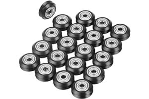 GREENSEN 20pcs V Groove Wheel 5mm Bore 625 Bearing Pulley POM Wheels for CNC 3D Printer 20 X Wheels with PVC Case