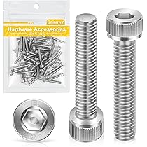 4x M8x90mm Innensechskant Schrauben - Edelstahl A2 V2A Vollgewinde