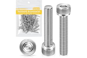 Viti a testa cilindrica M4 x 25 mm con esagono incassato, 50 pezzi, Caianwin DIN 912 in acciaio inox (A2 V2A) per macchine industriali, veicoli a motore, edilizia