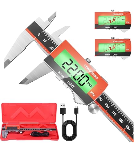 CNC Tiefenmesser 0,01mm Digitaler Tiefenmessschieber 200 Mm Mit Haken – CNC- Qualität, DIN 862, 0,01 Mm Ablesung, Gehärteter Edelstahl