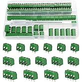 YIXISI 100 Pièces PCB Vis Connecteur, 5mm Pas 2 Broches / 3 Broches / 4 Broches PCB Bornier à Vis, pour Arduino (85 x 2 Broch
