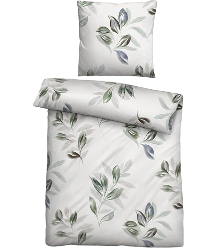 Biberna cuscino Linon 80 x 80 cm, con orlo a conchiglia, hellblau