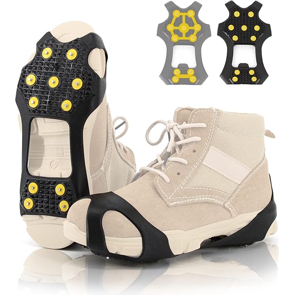 Ice Fishing Jkung Ice Cleats Snow Walking Traction Cleats Crampons For Shoes And Boots Non Slip Shoe Spikes Grippers For Winter Hiking Climbing Fishing Ice Cleats For Shoes