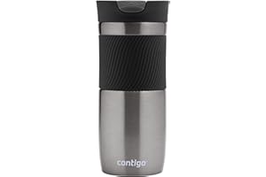 Contigo Travel Mug Byron, Stainless Steel Thermal-Mug, Coffee to go cup, 100% leakproof, Keeps hot for 7 hours, dishwasher safe lid, Gunmetal