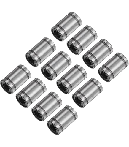 QUARKZMAN LMF6LUU Linear Kugellager 6mm Bohrung 12mm OD 35mm Länge Runde Flansch Vernickelt Mit Schrauben Für CNC Maschine 3D Drucker 2 Stück