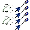 Zing Hyperstrike Bungee & Arrow Replacement Set - 2 Green HyperStrike Bungees & 4 Blue Zonic Whistle Arrows, For HYPERSTRIKE BOWS ONLY
