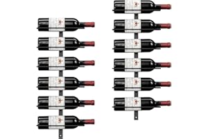 TJ.MOREE Weinregal zur Wandmontage, Wand-Weinregal für 12 Weinflaschen, Weinregale aus Holz für Wand, Weinhalter, Wandmontage, Weinflaschenregale für Küche, Esszimmer, Bar